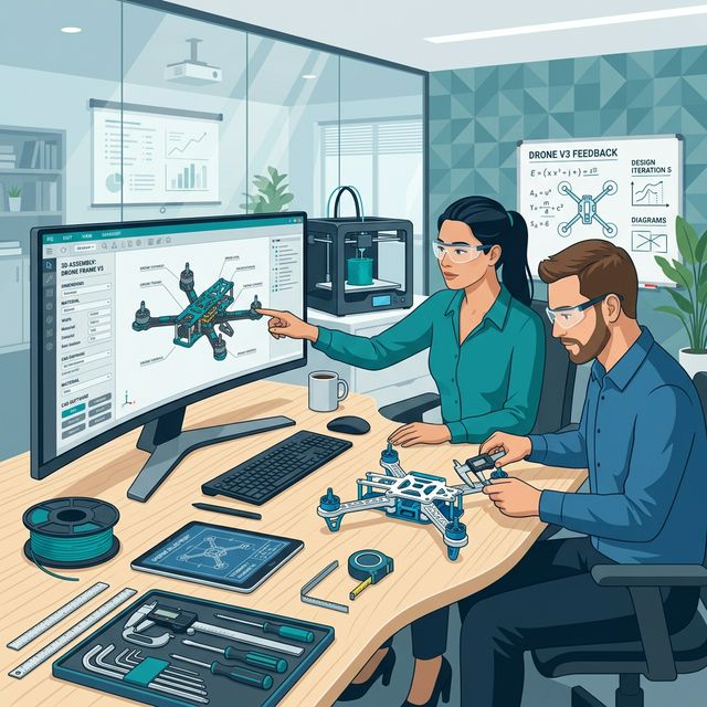 Product prototype being developed and tested